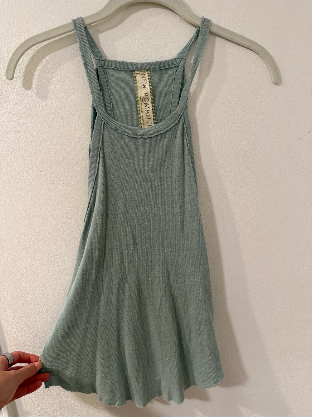 Free People Mint Green Flared Racerback Tank